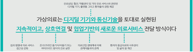 가상의료의 주요 개념 이미지